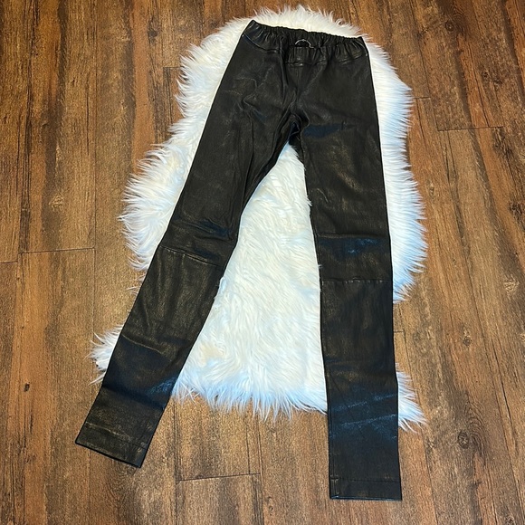 Row Moto Leather Leggings Pants - Picture 5 of 11